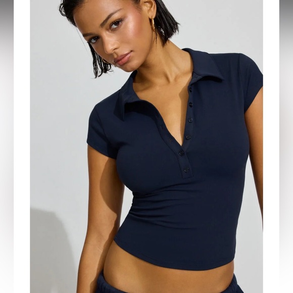 Garage Sleek Short Sleeve Polo Top - Picture 1 of 3